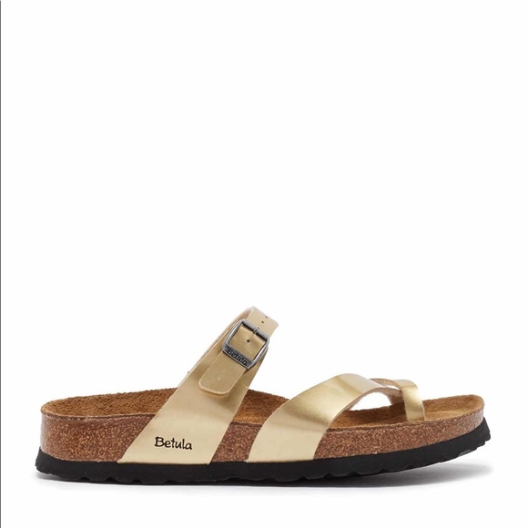 NEW • Birkenstock • Mia Criss Cross Gold Sandals - Picture 3 of 7